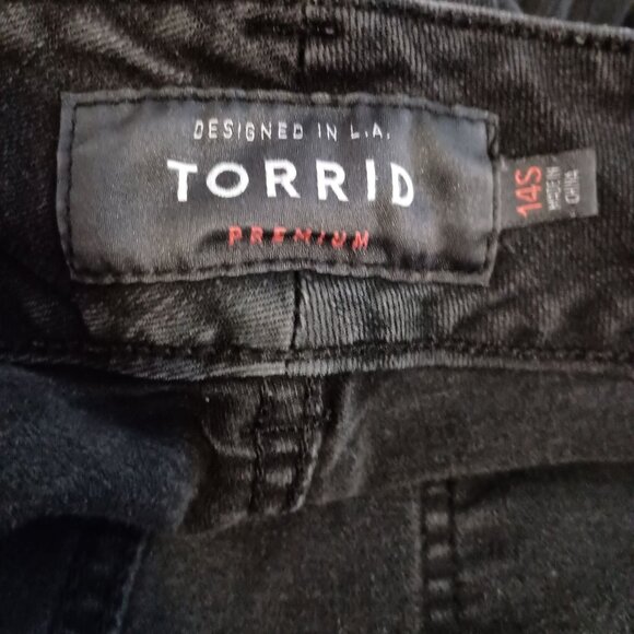 Torrid Jegging Skinny High-Rise Multi Zip Jean Black Size 14 Short Stretch - Picture 7 of 8